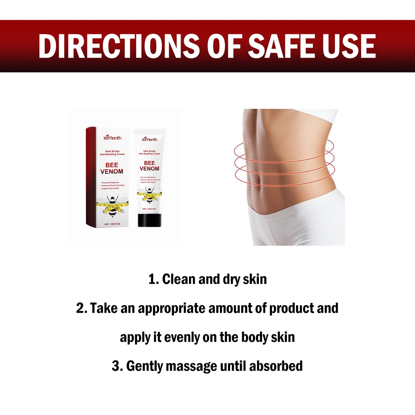Heat Sculpting Body Cream - Anti-Swelling Firming Massage Lotion