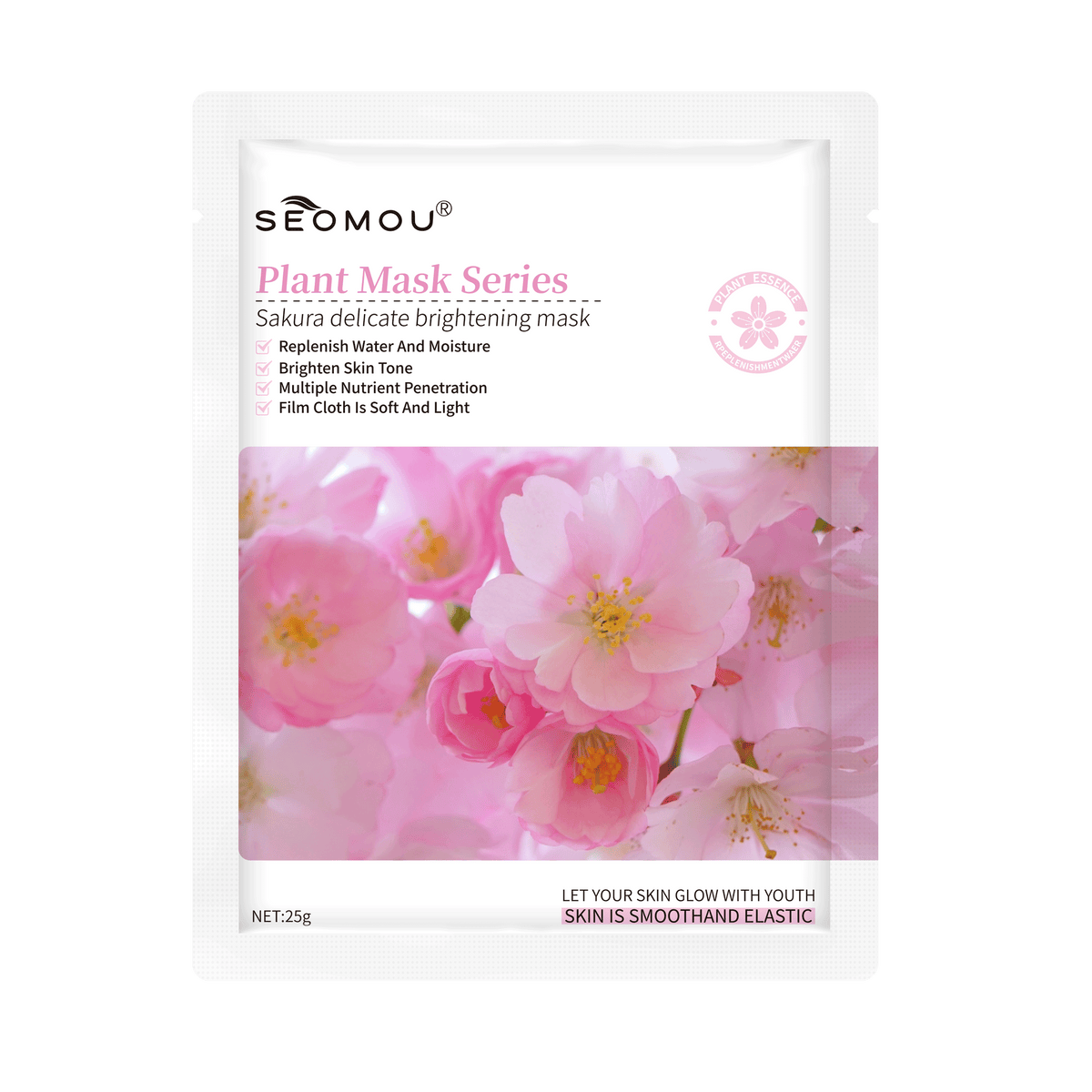 Cherry Blossom Face Mask 10-Pack - Facial Skincare Sheet Masks