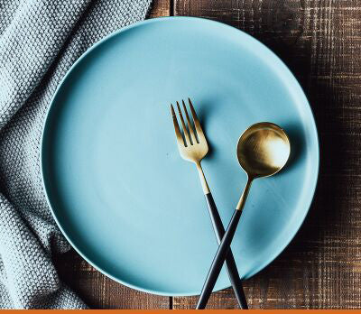 Nordic Ceramic Dinner Plate 10 Inch - Plain Style Kitchen & Diningware