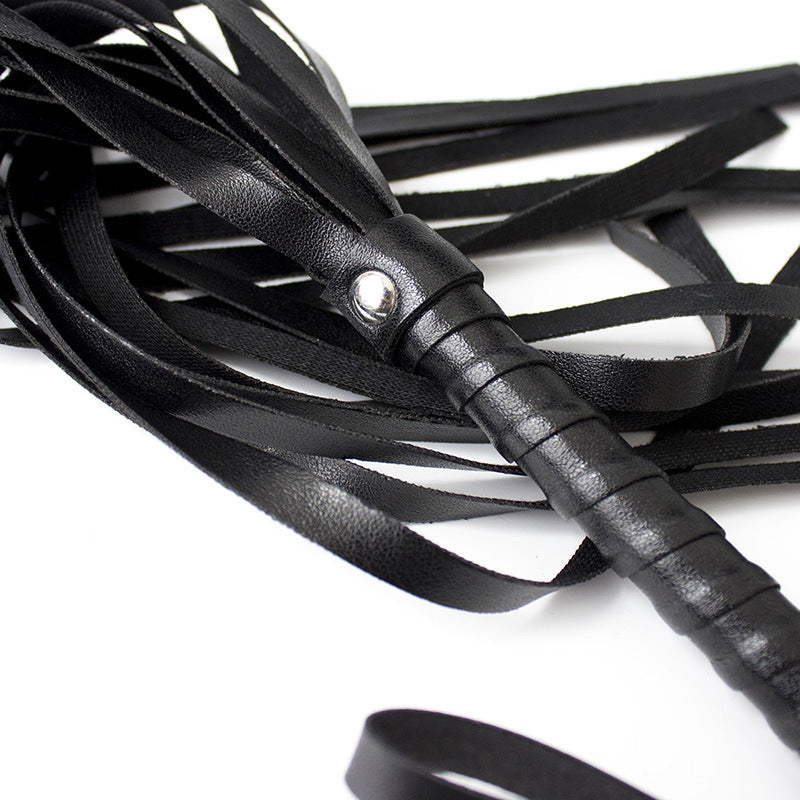 Heavy Leather Whip for Adult Wellness Multi-Color Props - 54cm