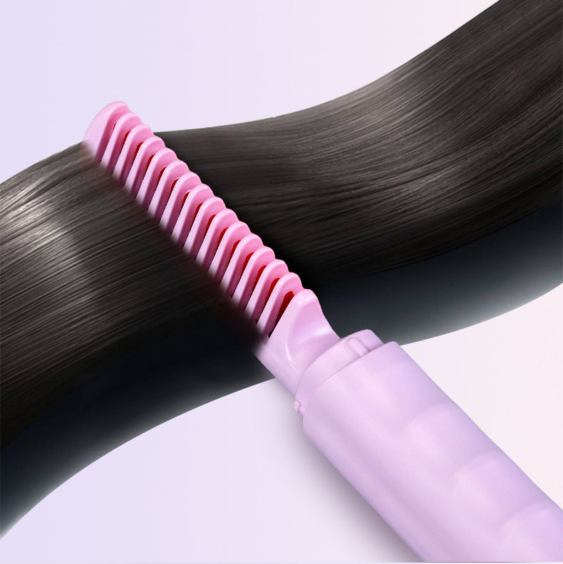 Portable LCD Straight Comb USB Rechargeable Hair Styling Tool - Wireless