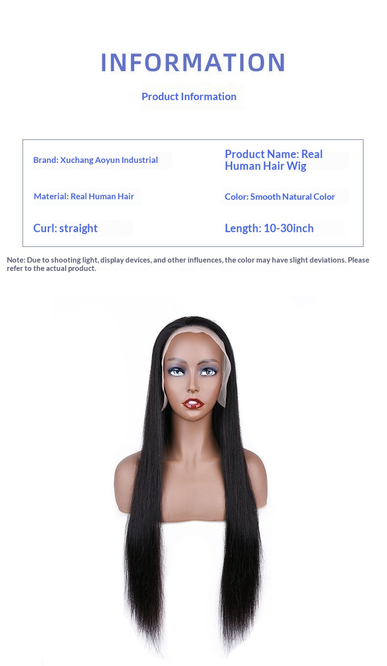 13x6 Lace Front Human Hair Wigs for Women - Natural Black, Multiple Lengths