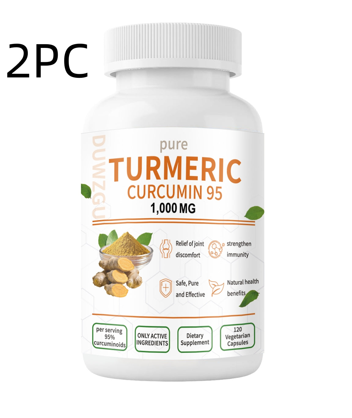 Natural Curcumin Supplement Capsules - High Potency Herbal Extract