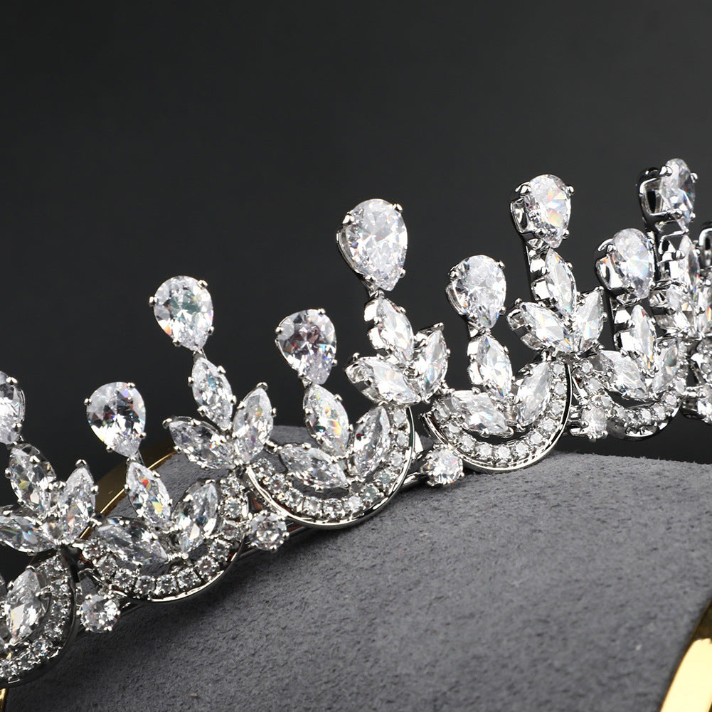 Zircon Bridal Crown with AAA Crystals