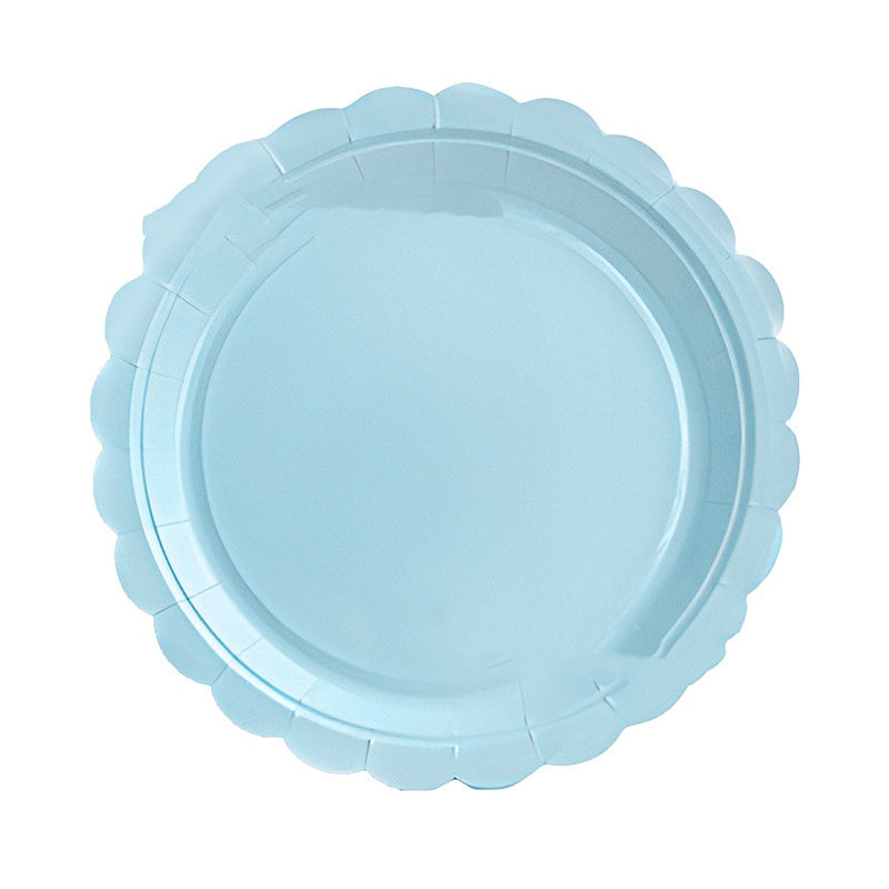 Disposable Party Tableware Set with Lace Accents for Birthdays - 175 Pieces