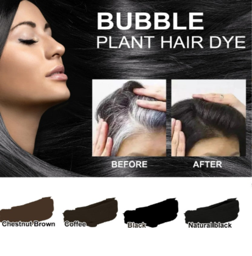 Gentle Plant-Based Bubble Hair Coloring Dye Agent