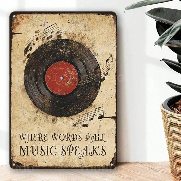 Metal Tin Wall Decoration - 20 cm x 20 cm