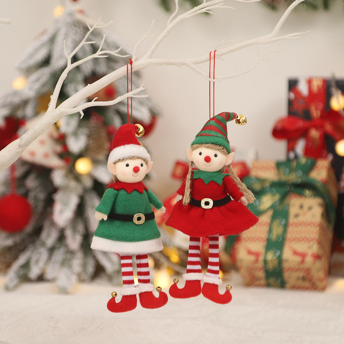 Christmas Elf Doll Pendant Decoration for Home & Holiday Decor