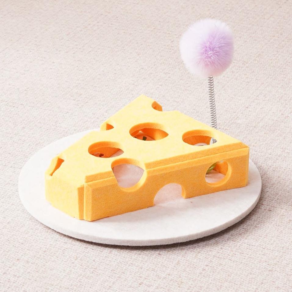 Cat Puzzle Toy with Balls and Spring Teaser | Interactive Indoor Cat Toy with Suction Cup Base