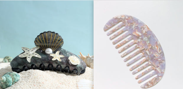 Acrylic Starfish Shell Hair Barrette