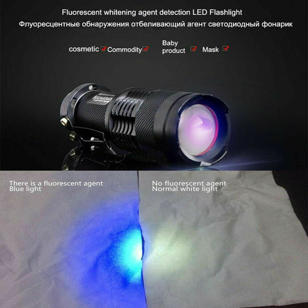 Mini UV Flashlight Blacklight 395nm Handheld Inspection Torch for Stains & Scorpions