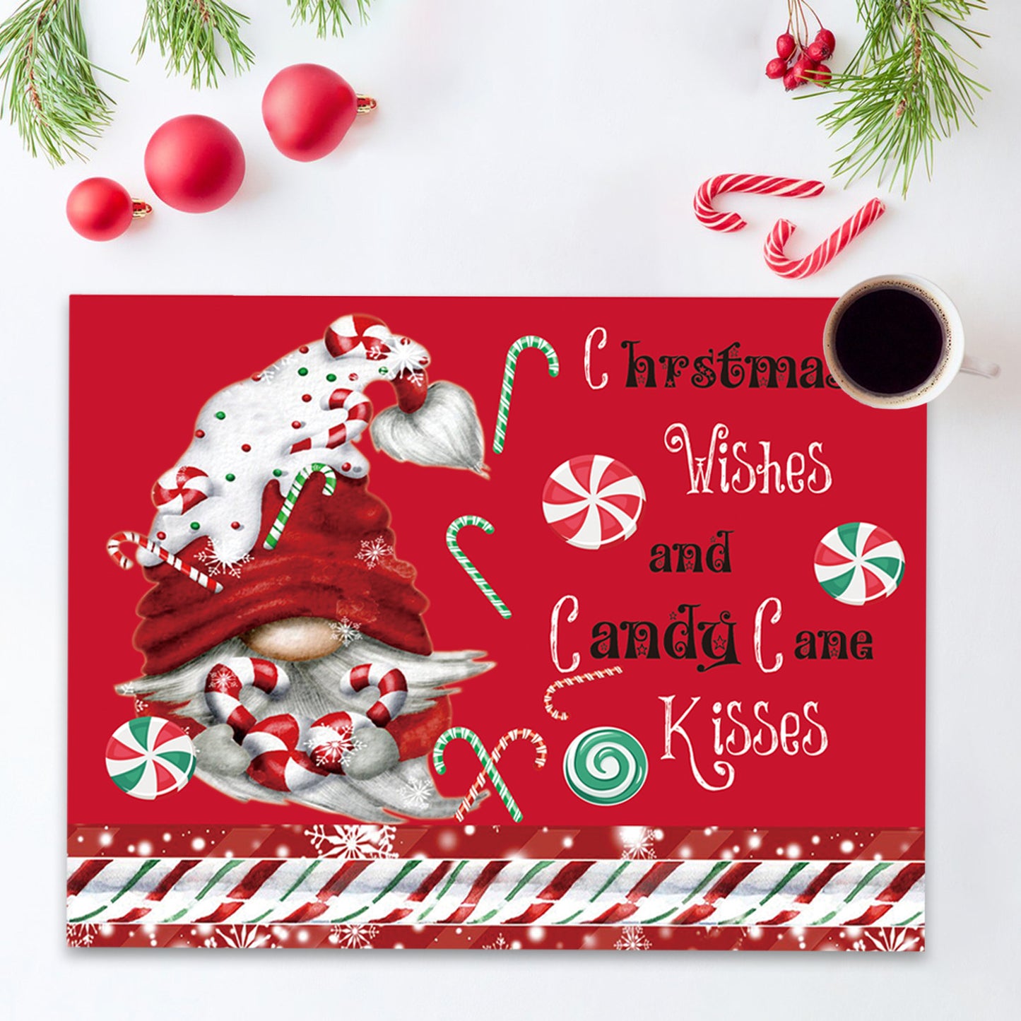 Christmas Cartoon Antifouling Insulation Placemat - Bathroom Storage