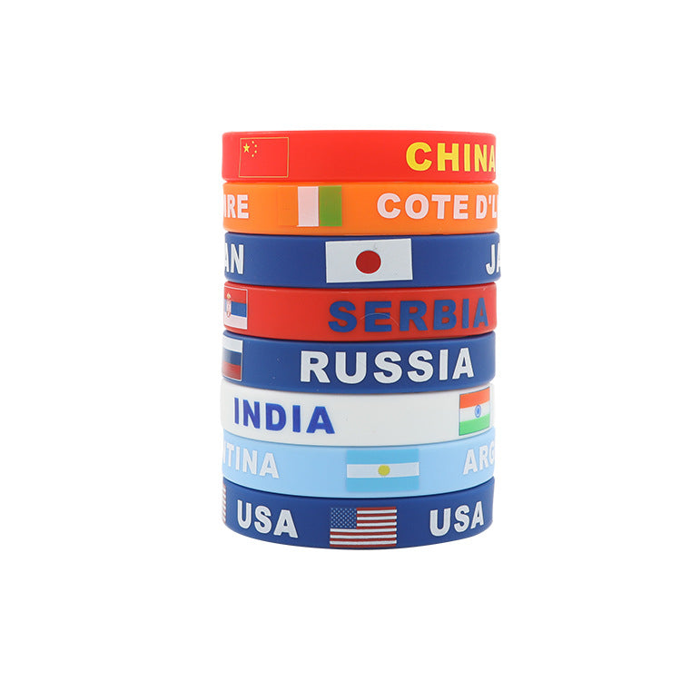 Football Flag Wrist Strap - Soccer World Cup Supporter Accessory 2PCS