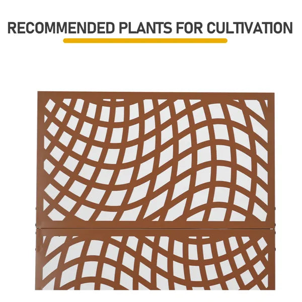 Metal Garden Bed with Trellis - 70 Inch Vertical Planter Box