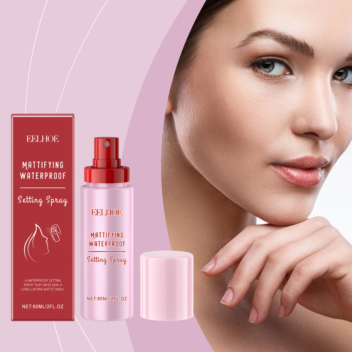 Matte Makeup Setting Spray 60ml - Lightweight Hydrating Facial Mist