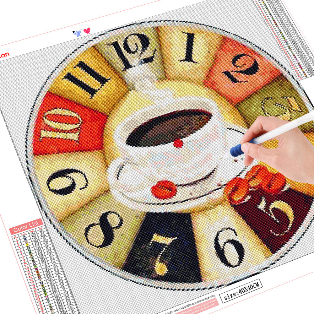 DIY Diamond Cross Stitch Kit for Home Decor - Coffee Pattern, Multiple Sizes & Shapes