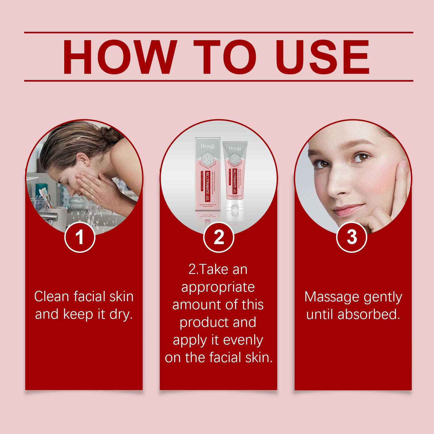 Niacinamide Facial Moisturizing Gel with Hyaluronic Acid for Skin Repair