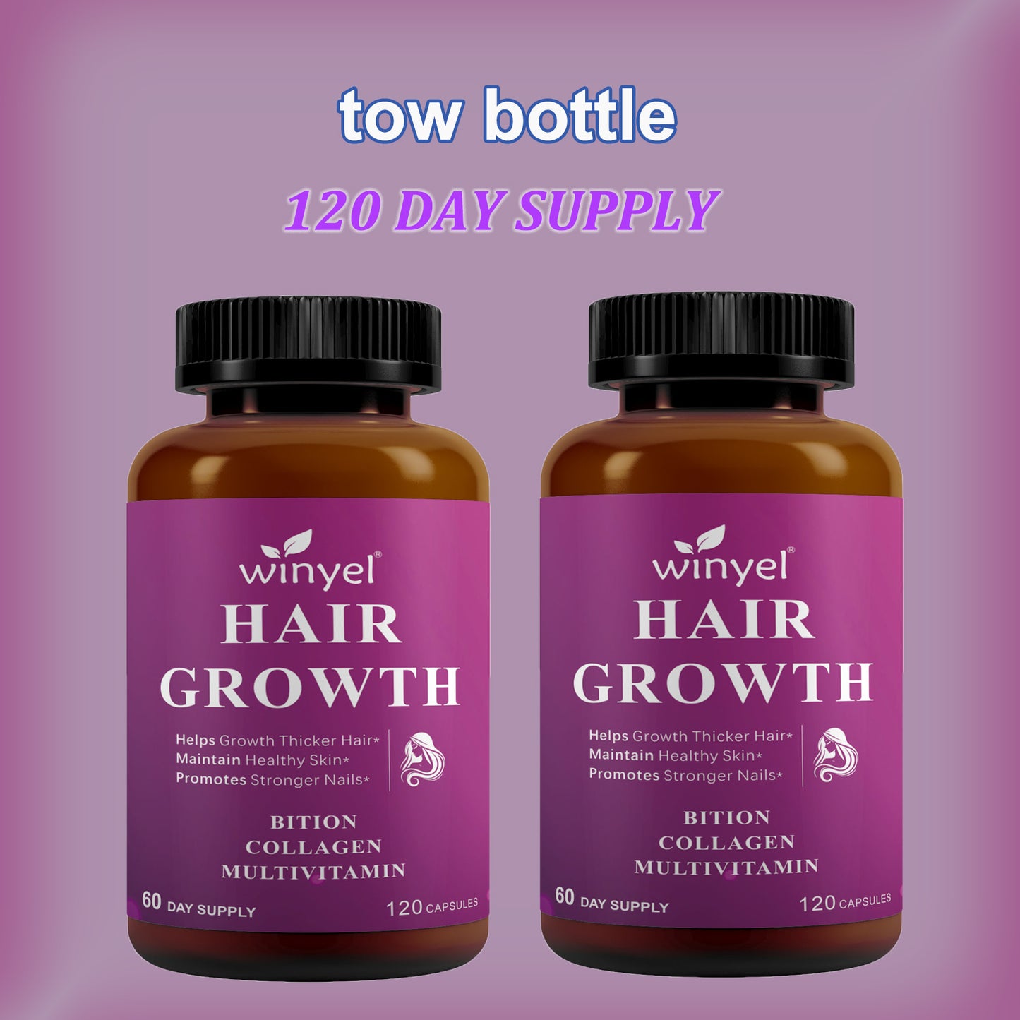 Hair Growth Supplement with Biotin, Collagen & Saw Palmetto for Hair & Nails