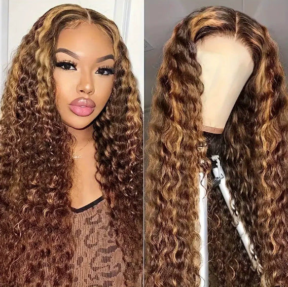Long Lace Wig for Women - Versatile Wine Red Synthetic Hair Extension
