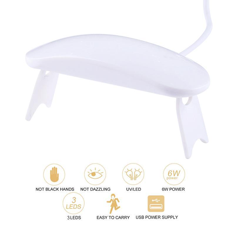 Nail UV LED Phototherapy Lamp - White USB