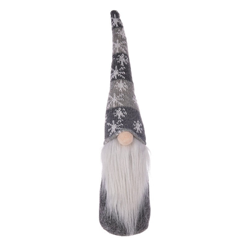 Christmas Faceless Doll Pendant - Long Body Holiday Decoration, Elderly Style