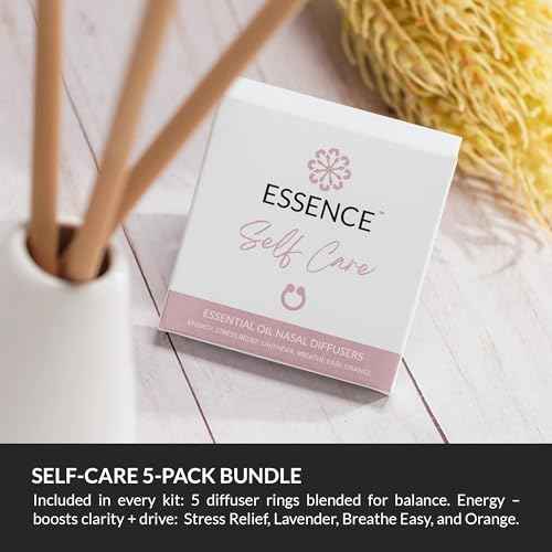 Essence Travel Amenity Kit - Compact Wellness Organizer with 5 Nasal Diffusers + 9 Traveler Comfort Essentials for Flights, Hotels & Adventures - Wearable Aromatherapy Self-Care On the Go