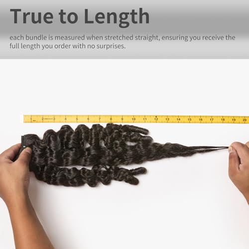 ASHINE Burmese Curly Bundles Human Hair Unprocessed Raw Burmese Curly Water Wave Human Hair Single Bundle 22 inch Natural Black