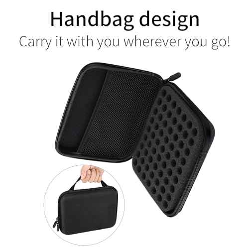 OUKENS 63 Slots Essential Oil Carrying Case, 1-3ml Hard EVA Shell Essential Oils Storage Organizer Bag with Foam Insert, Portable Peptide Case & Vial Holder for Aromatherapy, Travel, Home (Black)