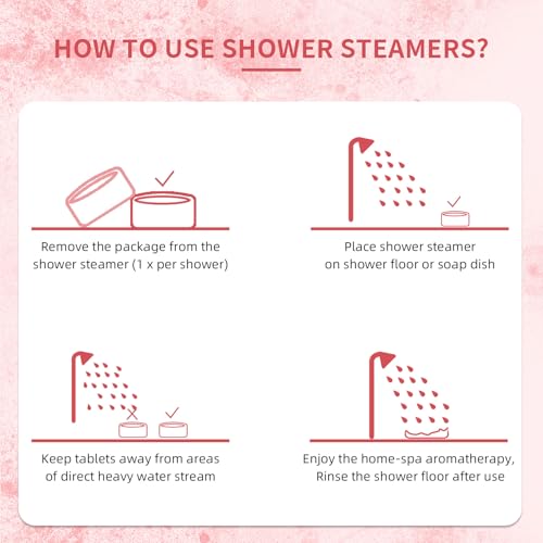 Shower Steamers Aromatherapy, 24-Pack Shower Bombs Birthday Gifts for Women, Christmas Stocking Stuffers Gifts with Eucalyptus Mint Lavender Watermelon Grapefruit Tangerine Essential Oils