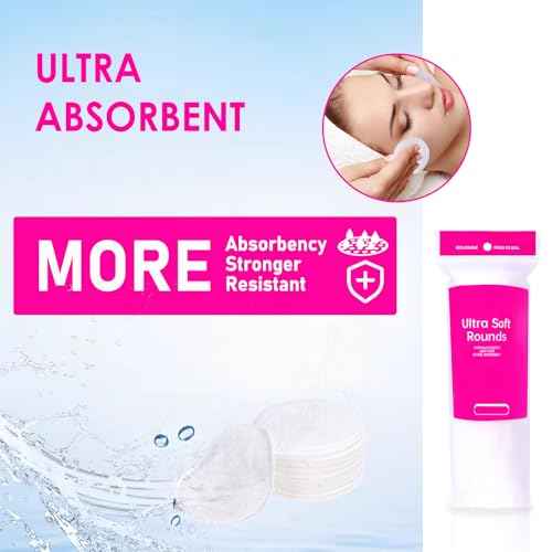 600 PCS Cotton Rounds ? 100 Count (Pack of 6) - Soft, Absorbent, Face Pads for Makeup Removal, Skincare, Skin Care and Facial Cleansing - Lint Free