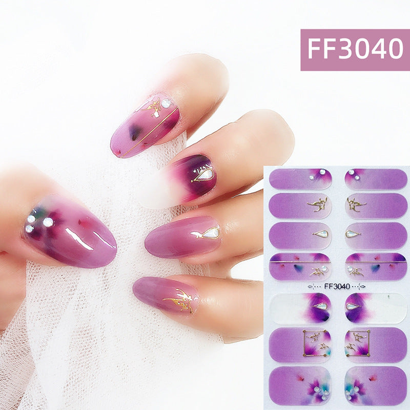 3D Nail Art Crystal Nail Polish Film Full Paste Non-Toxic Durable Stickers