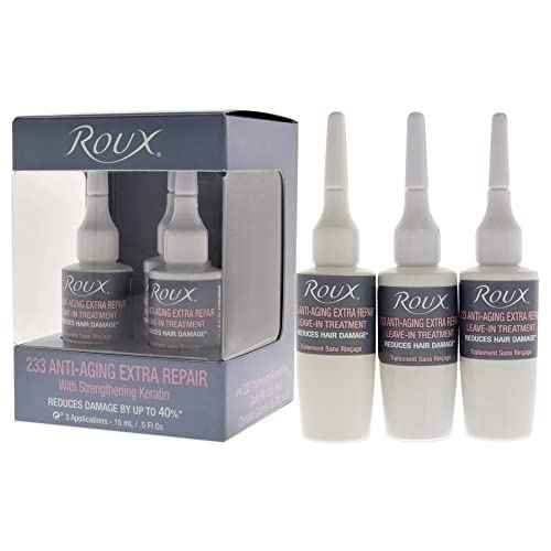 Roux 233 Anti-Aging Extra Repair, Leave In Treatment with Strengthening Keratin, 3 Applications per Box