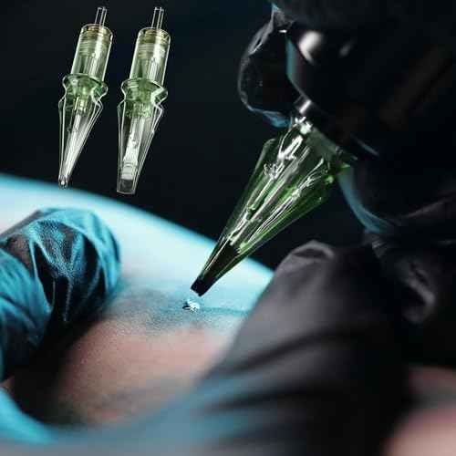Tattoo Cartridge Needles,Solong Pro 20Pcs Disposable Tattoo Needles 1207 Round Liner X-Taper Tattoo Needle Cartridge(1207RL) EN01S-20-1207RL-X