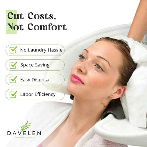 DAVELEN Disposable Large Luxury Towels (50-Count) Spa and Salon Quality Softness for Guests, Clients | Hair, Face, Body Use | Luxurious Comfort, Ecofriendly (050, 32x16 inches)