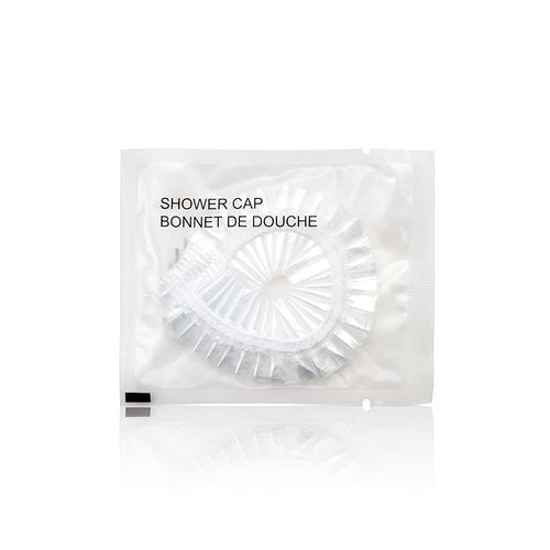 World Amenities Waterproof Shower Cap (Clear Frosted Sachet), Travel Size Hotel Amenities, Airbnb, Pack of 288
