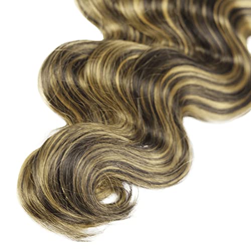 P1B27 Highlight Bundles Human Hair Honey Blonde Body Wave 3 Bundles 18 20 22 inch Brazilian Unprocessed 8A Virgin Remy Hair Extensions