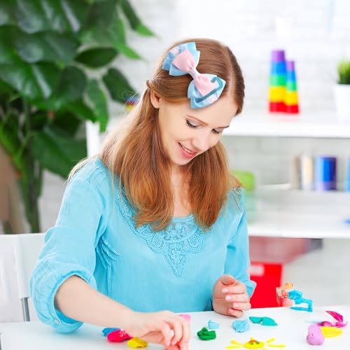 5 Inch Little Girls Hair Bow Clips Hair Accessories Birthday Party Supplies Christmas Gift D