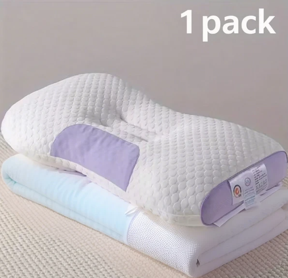 3D Knitted Cotton Massage Pillow - Pink