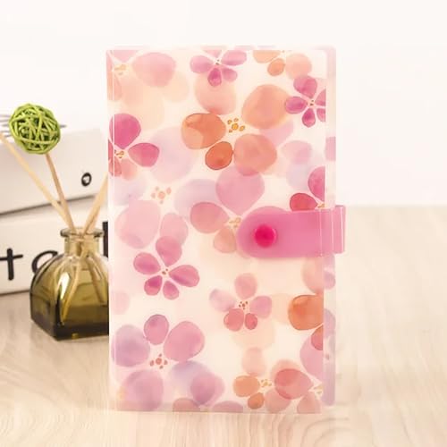 80 Slots Collecting Album for Nail Polish Strips Full Nail Wraps Toenail Stickers Empty Storage Binder Book Water Transfer Nail Decals Nail Art Stickers Storage Book (Flower, 3.7 * 5.1inch)