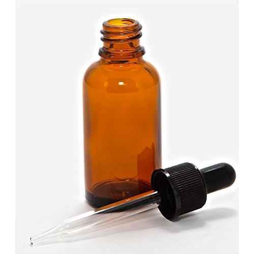 Vivaplex 12, Amber, 1 oz Glass Bottles, with Glass Eye Droppers, 12 count (pack of 12)