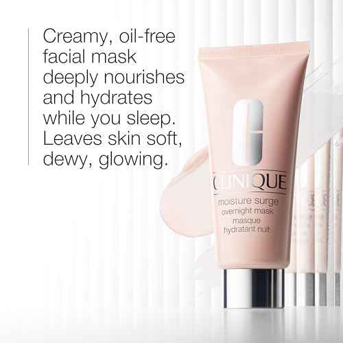 Clinique Skin School Supplies Set: Glowing Skin Essentials | Moisture Surge 1H Auto-Replenishing Hydrator, 0.5 Fl Oz | Face Spray Thirsty Skin Relief, 1 Fl Oz | Overnight Mask, 1 Fl Oz