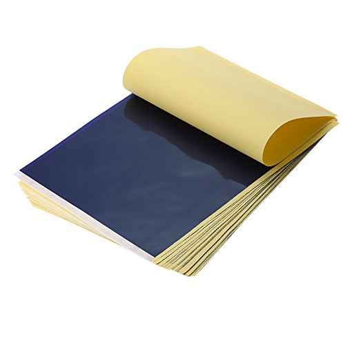 Boolavard Tattoo Transfer Paper - 30 Sheets, 8.5" x 11" Thermal Stencil Paper for Tattoos, Custom Designs, Water Resistant, Adults