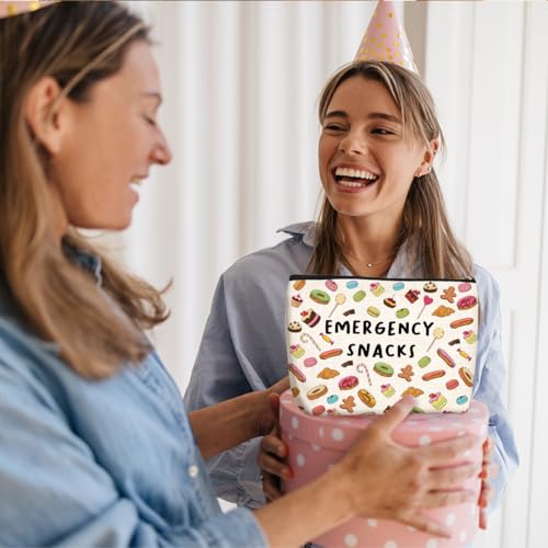 Snack Bags, Emergency Food Bag for Women Girls Trip Gifts Favors Travel Bags for Girls Friends Graduation Gifts for Besties Best Friend BFF Emergency Snacks Makeup Bag, Christmas Birthday Gift
