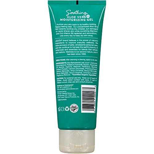 Jason Pure Natural Moisturizing Gel, Soothing 98% Aloe Vera, 4 Ounce (Pack of 6)