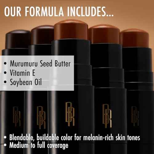 Black Radiance Color Perfect Foundation Stick with Soft Brush Applicator Duo ? Buildable, Blendable Versatile Pigment-Rich Formula - Bronze Glow