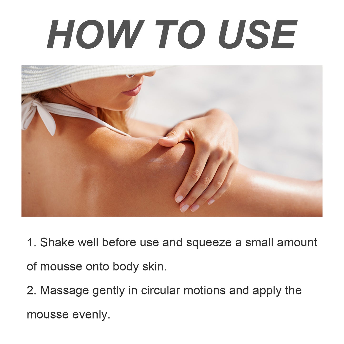 Natural Self-Tanning Mousse - 60ml Moisturizing Sunless Body Tanner