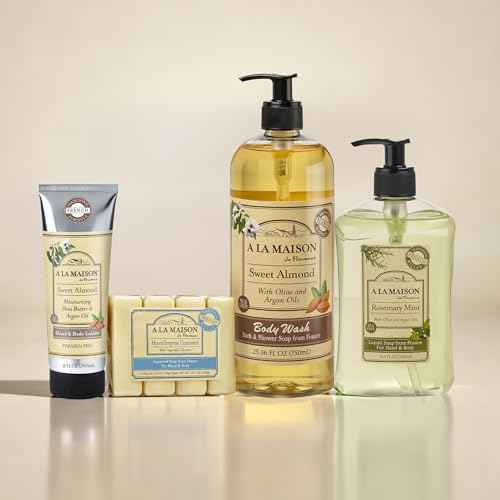 A LA MAISON Moisturizing Lotion, Sweet Almond - Uses: Hand and Body, Argan Oil, Pure Shea Butter, Essential Oils, Plant Based, Cruelty-Free, SLS and Paraben Free (8 Oz, 2 Pack)