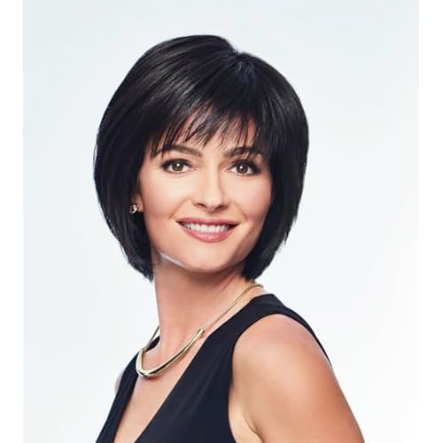 Hairuwear Hairdo Seriously Sleek Bob Chin-Length Straight Stylish Wig, Average Cap, R4 Midnight Brown