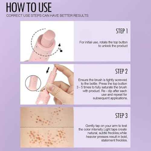 Freckle Stamp, 5-Point Freckle Stamp, Freckles Pen, Faux Freckle Foundation Sitck, Natural-Looking Long-Lasting Beauty Freckles Marker (#1-LIGHT)
