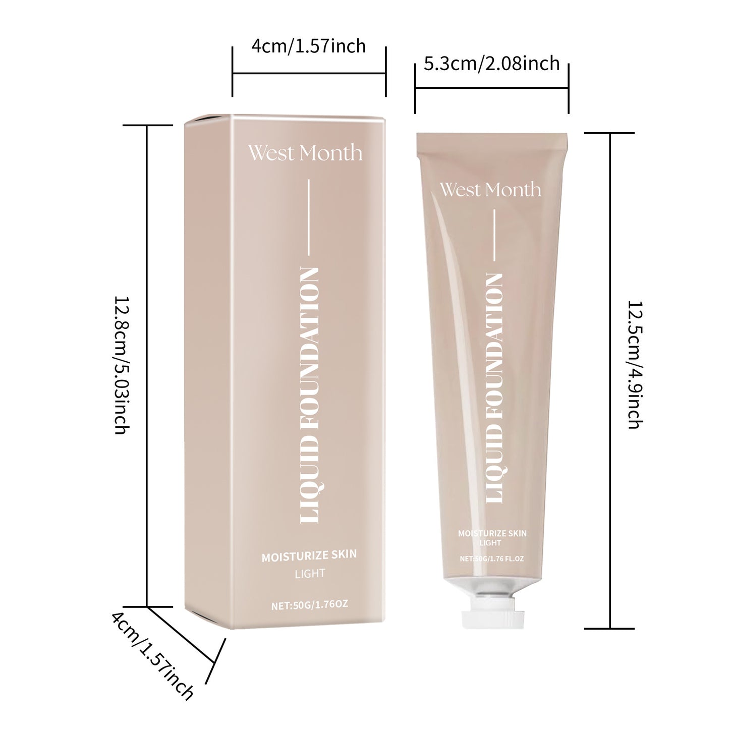 Long Lasting Moisturizing Liquid Foundation for Face Makeup 50g